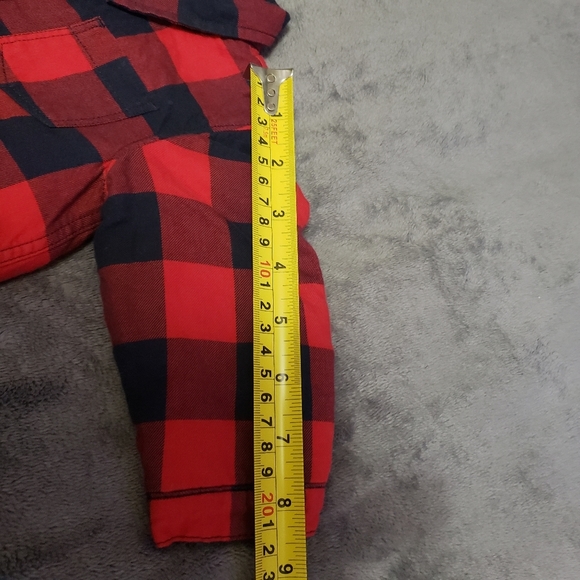 Petit Bateau Red/Black Long Sleeve Checkered Lined Shirt - Picture 8 of 11